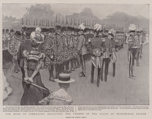 Il Duca di Connaught ispeziona gli Yeomen della Guardia a Buckingham Palace da Frank Craig